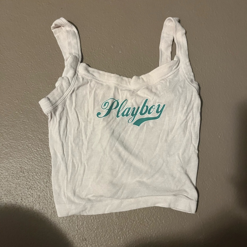 Playboy White Tank